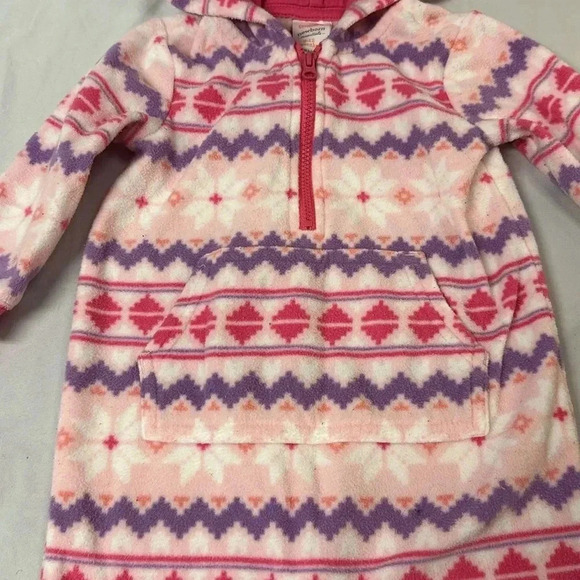 Gymboree - Hooded Fleece romper/one piece/jumpsuit/sleeper. Size 6-12 months - Picture 3 of 4